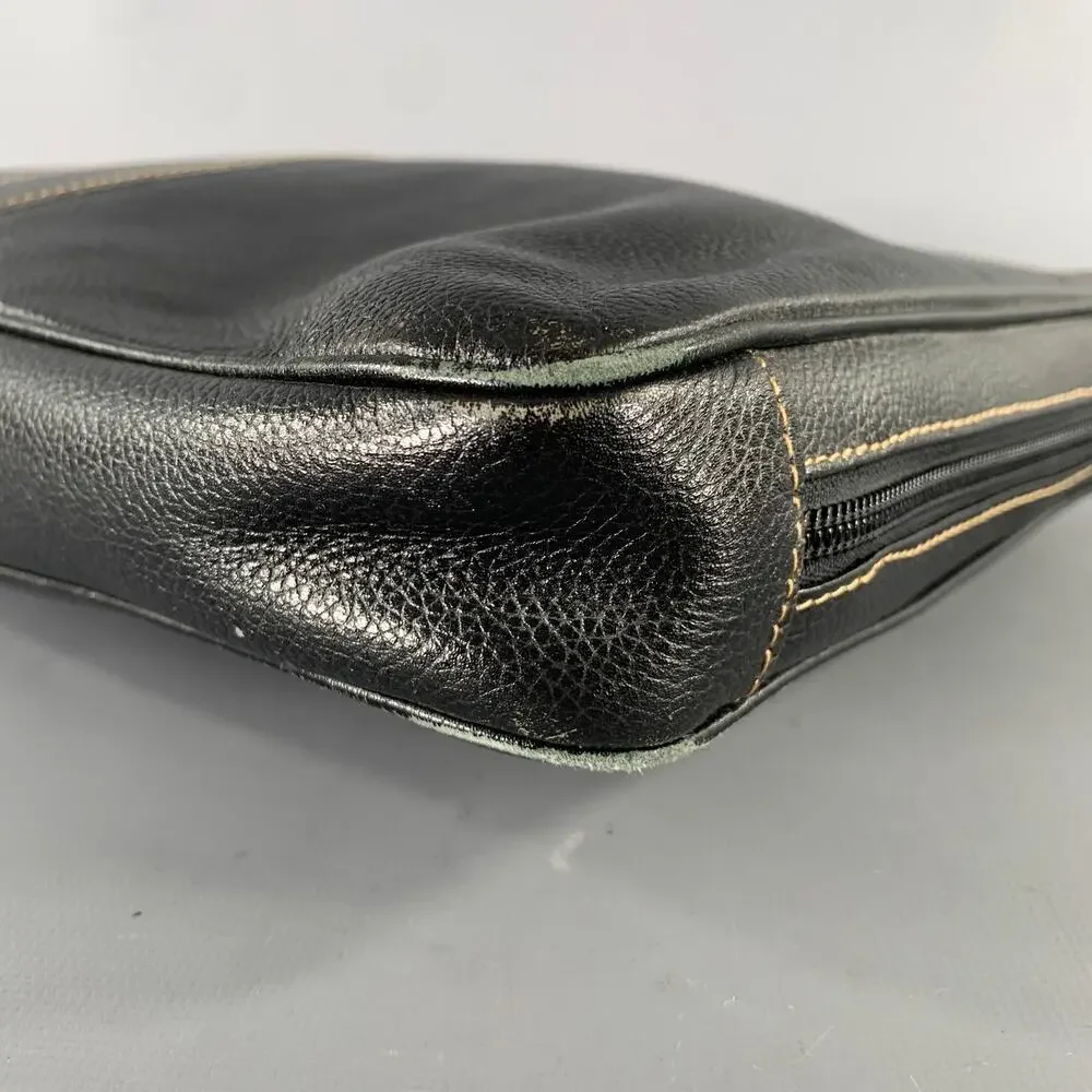DUNHILL Black Gold Crackled Leather Bags